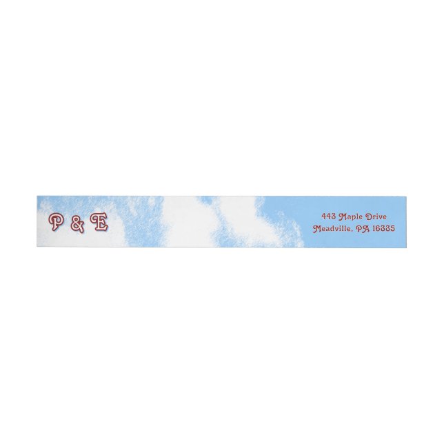 Personalized serene blue sky wraparound address label (Individual)