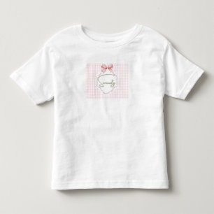 Personalized Serenity Baby Girl Nursery Bow Toddler T-shirt
