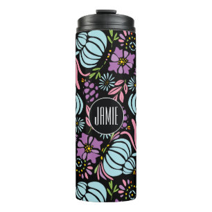 Personalized Serenity  Blue Rose Quartz Pattern Thermal Tumbler