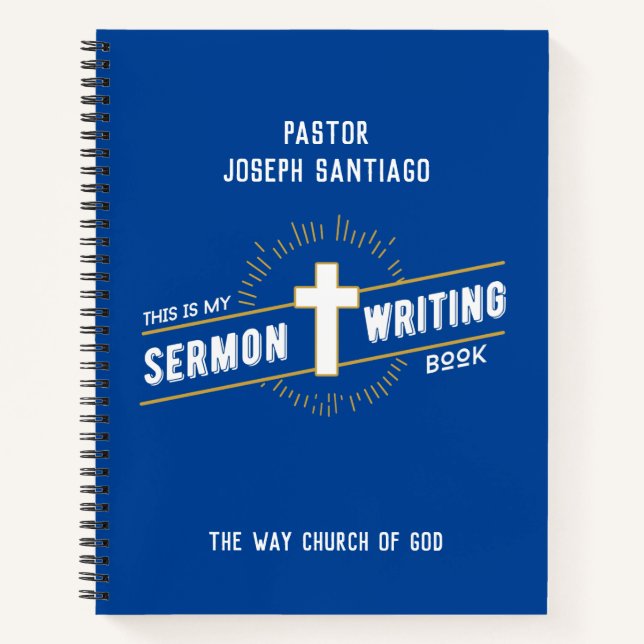 Personalized Sermon Writing Notebook (Front)