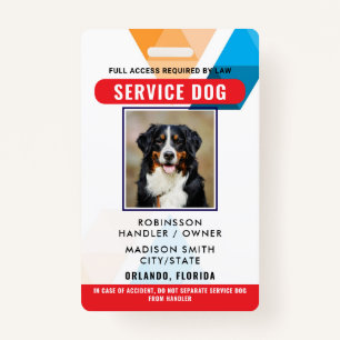 Personalized Service Dog Badge