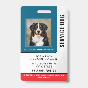 Personalized Service Dog Badge