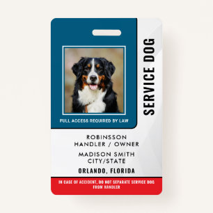 Personalized Service Dog Badge