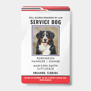 Personalized Service Dog Badge