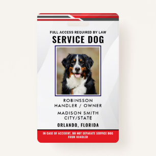 Personalized Service Dog Badge
