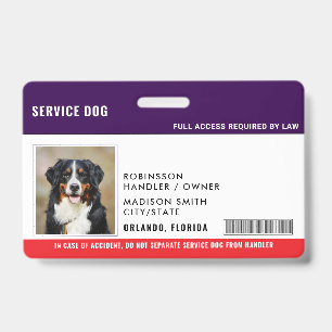 Personalized Service Dog Badge