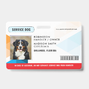 Personalized Service Dog Badge