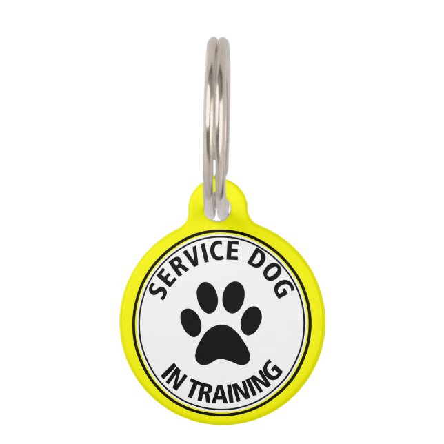 Personalized Service Dog In Training Pet Tag (Front)