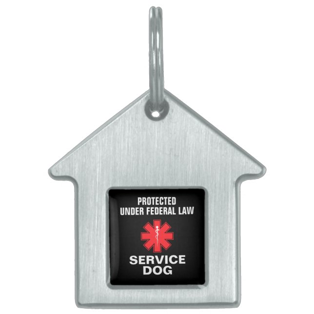 Personalized Service Dog Pet ID Tag (Front)