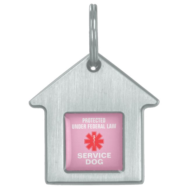 Personalized Service Dog Pet ID Tag (Front)