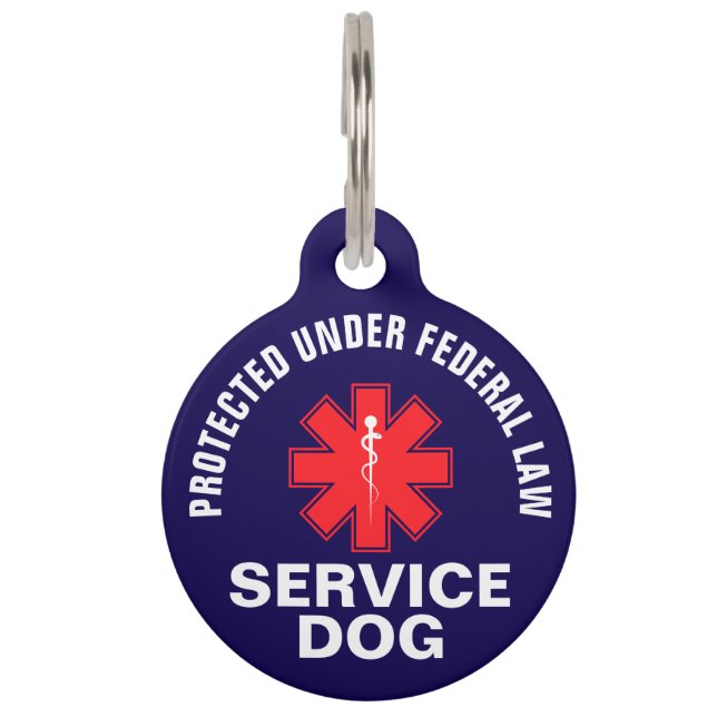 Personalized Service Dog Pet Tag (Front)