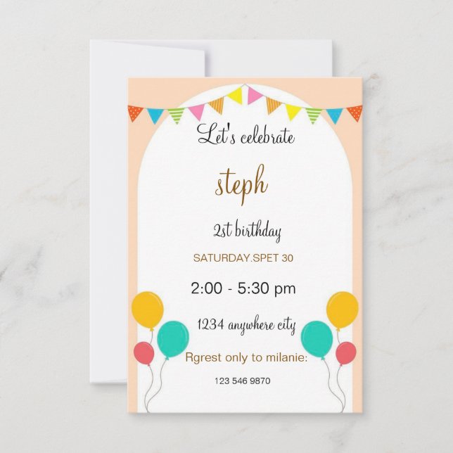 personalized sesame street birthday invite (Front)