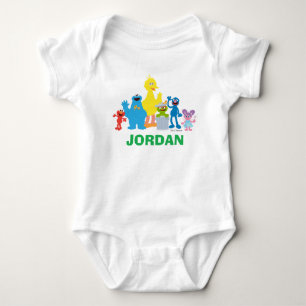 Personalized Sesame Street Characters Baby Bodysuit