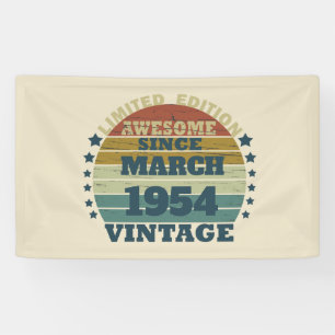 Personalized seventy vintage 70th birthday  banner