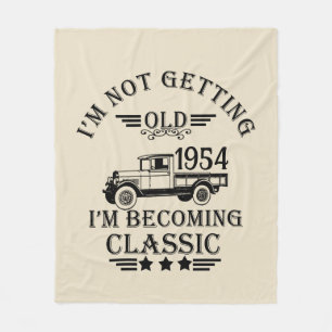 Personalized seventy vintage 70th birthday  fleece blanket
