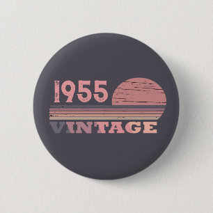 Personalized seventy vintage 70th birthday party 2 inch round button