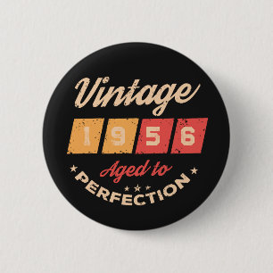 Personalized seventy vintage 70th birthday party 2 inch round button