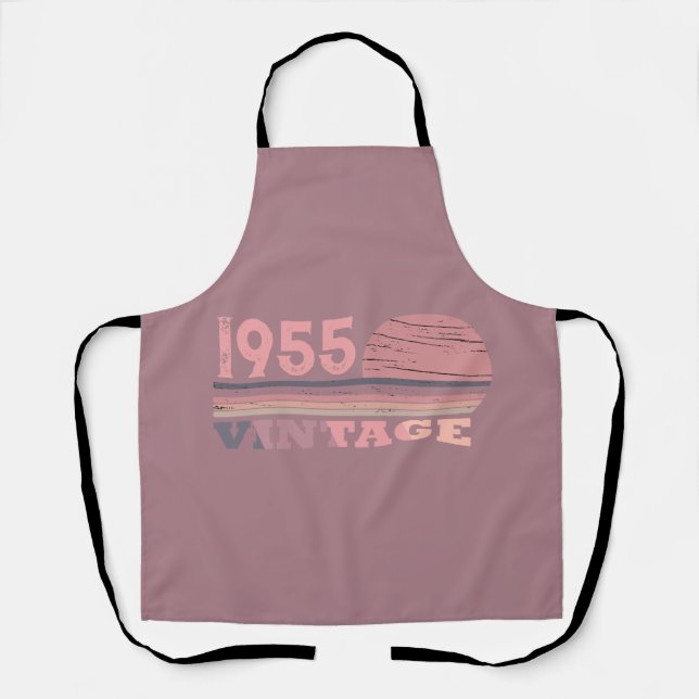 Personalized seventy vintage 70th birthday party apron (Front)
