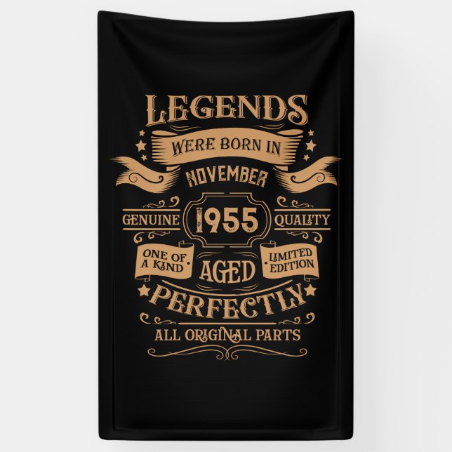 Personalized seventy vintage 70th birthday party banner (Vertical)