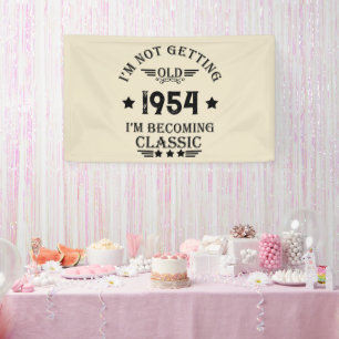 Personalized seventy vintage 70th birthday party banner