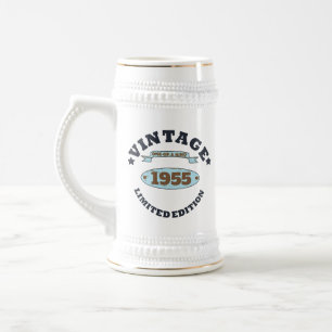 Personalized seventy vintage 70th birthday party beer stein