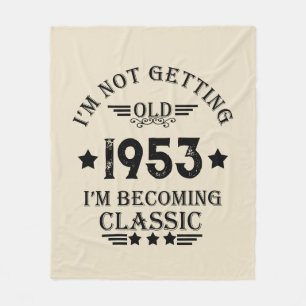 Personalized seventy vintage 70th birthday party fleece blanket