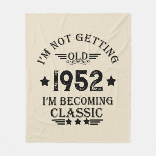 Personalized seventy vintage 70th birthday party fleece blanket