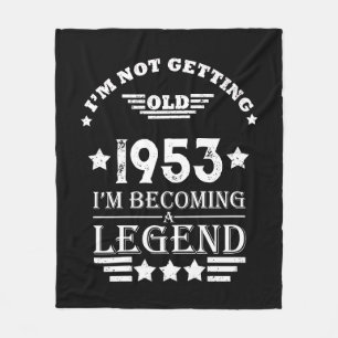 Personalized seventy vintage 70th birthday party fleece blanket