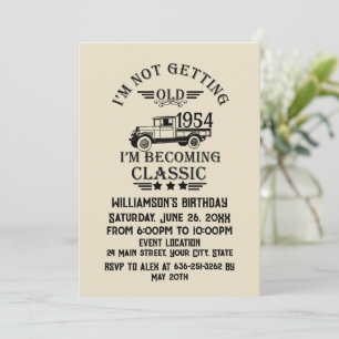 Personalized seventy vintage 70th birthday party invitation