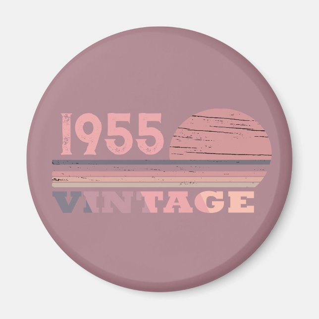 Personalized seventy vintage 70th birthday party magnet (Front)