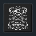 Personalized seventy vintage 70th birthday party magnet<br><div class="desc">Make your birthday special with this unique design. Add a touch of sophisticated elegance to your birthday celebration with our exquisite, one-of-a-kind designs. These graphics bring sophistication and originality to any product, creating a memorable and stylish gift. They are perfect for those who appreciate a touch of timeless glamour on...</div>
