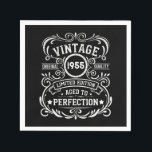 Personalized seventy vintage 70th birthday party napkin<br><div class="desc">Make your birthday special with this unique design. Add a touch of sophisticated elegance to your celebration with our exquisite,  one-of-a-kind graphics. These designs bring sophistication and originality to any product,  creating a memorable and stylish gift. They are perfect for those who appreciate timeless glamour on their special day.</div>
