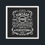 Personalized seventy vintage 70th birthday party napkin<br><div class="desc">Make your birthday special with this unique design. Add a touch of sophisticated elegance to your celebration with our exquisite,  one-of-a-kind graphics. These designs bring sophistication and originality to any product,  creating a memorable and stylish gift. They are perfect for those who appreciate timeless glamour on their special day.</div>