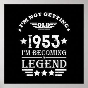 Personalized seventy vintage 70th birthday party poster