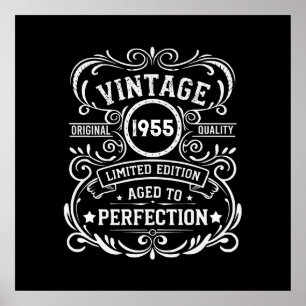Personalized seventy vintage 70th birthday party poster