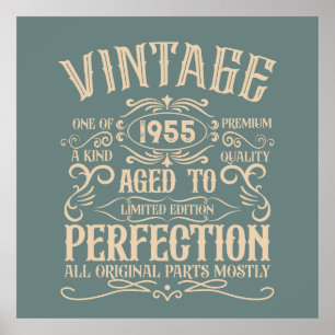 Personalized seventy vintage 70th birthday party poster