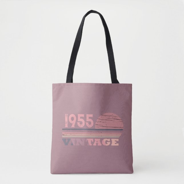 Personalized seventy vintage 70th birthday party tote bag (Front)