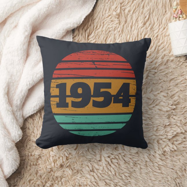 Personalized seventy vintage 70th birthday  throw pillow (Blanket)