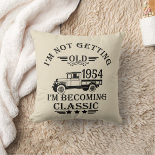Personalized seventy vintage 70th birthday  throw pillow