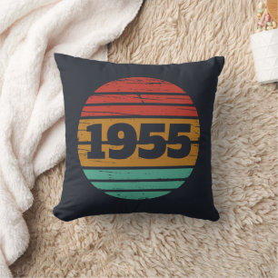 Personalized seventy vintage 70th birthday  throw pillow