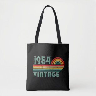 Personalized seventy vintage 70th birthday tote bag