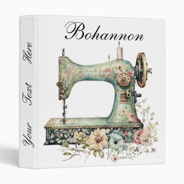 Personalized Sewing Machine Binder (Front/Spine)