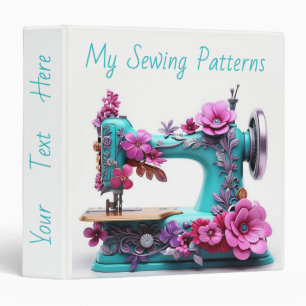 Personalized Sewing Machine Binder
