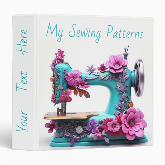 Personalized Sewing Machine Binder (Front/Spine)