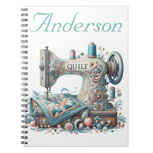 Personalized Sewing Machine Notebook