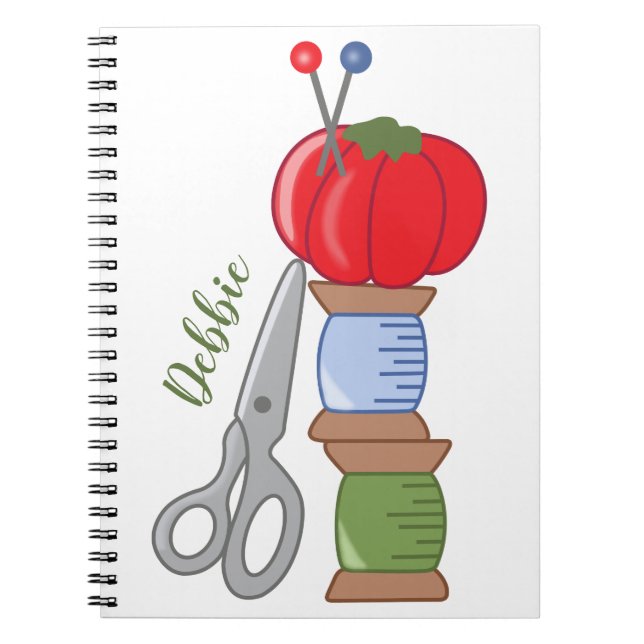 Personalized Sewing Notions Notebook (Front)