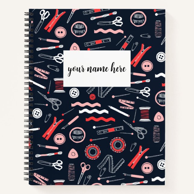 Personalized Sewing Planner Notebook (Front)