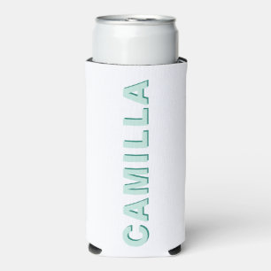 Personalized Shadow Name - Bachelorette Party Gift Seltzer Can Cooler