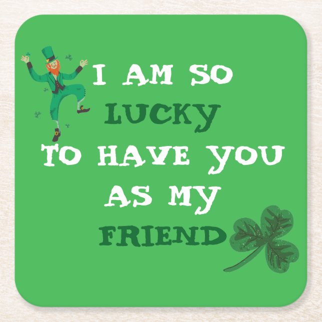 Personalized Shamrock St. Patrick's Day Coasters (Front)