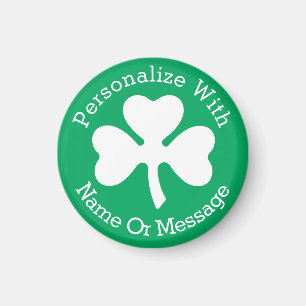 PERSONALIZED Shamrock St Patricks Day Magnet